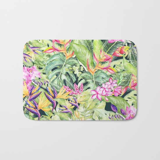 Tropical Garden 1 #society6 Bath Mat