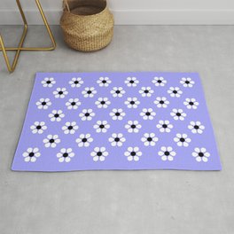 Daisies All Over - periwinkle Area & Throw Rug