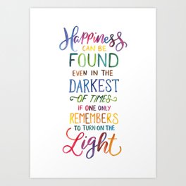 Happiness Can Be Found Art Print