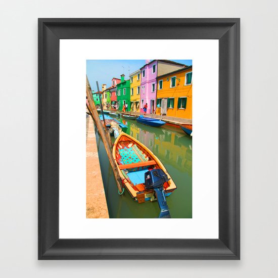 burano, italy - boat Framed Art Print