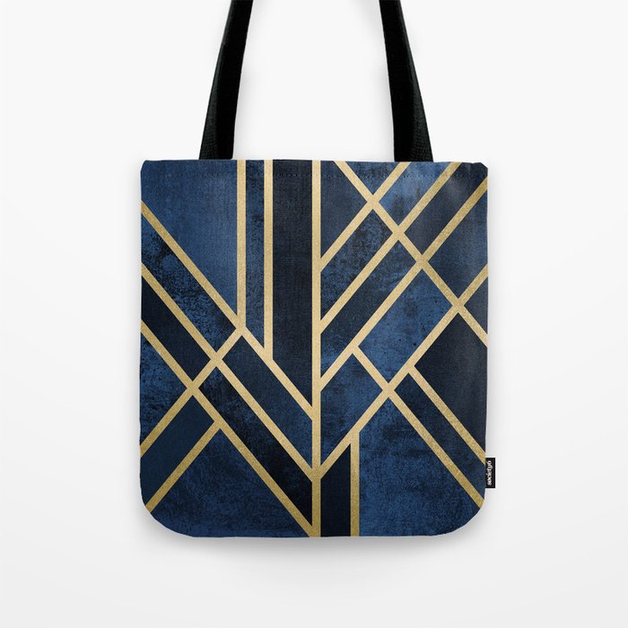 Art Deco Midnight Tote Bag