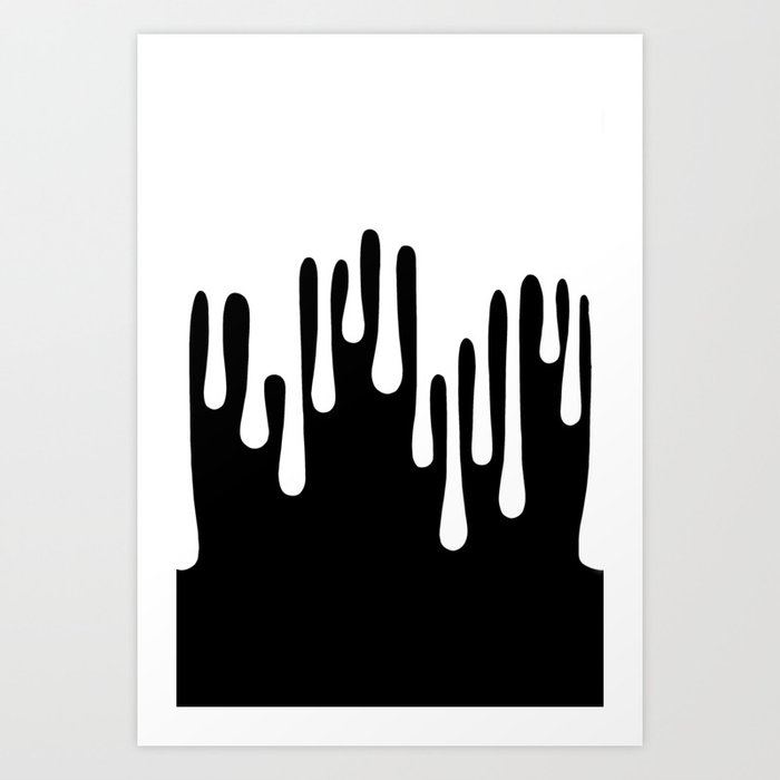 WHITE DRIPPING Art Print by STUDIO MORE | Society6