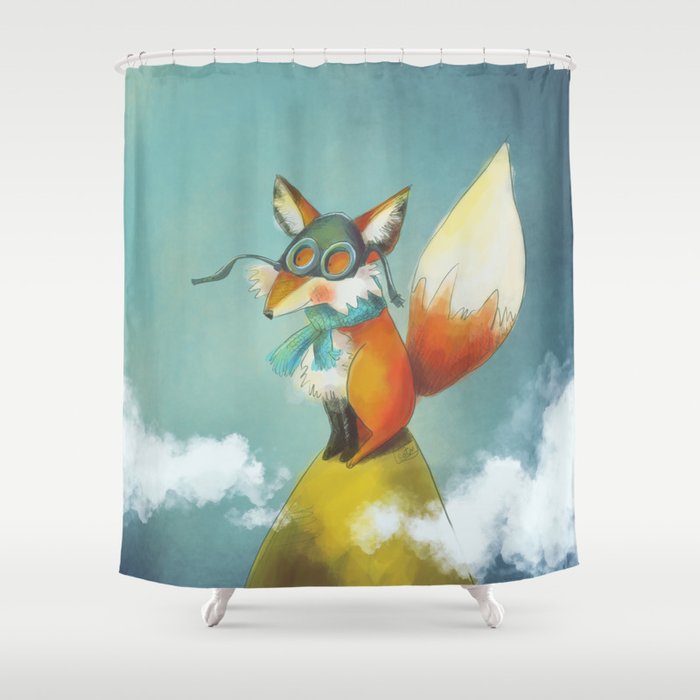 Pilot fox Shower Curtain