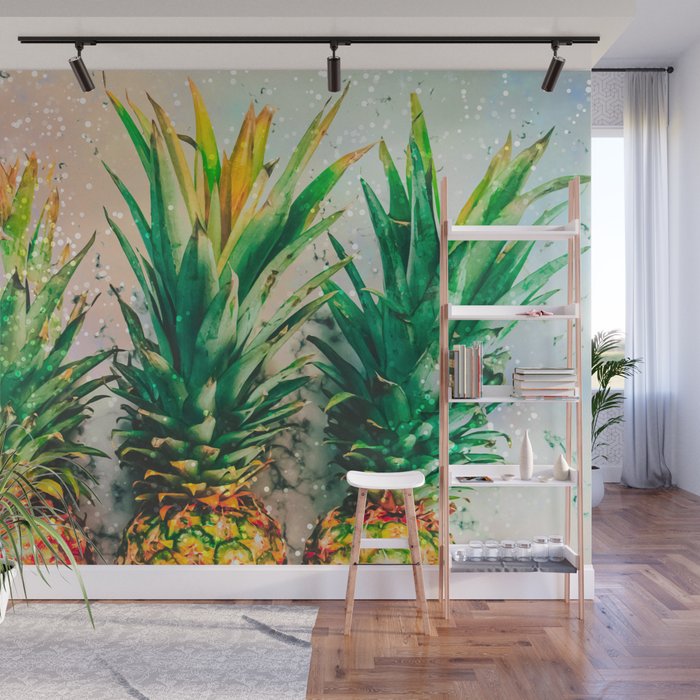 Party Pineapple Wall Mural