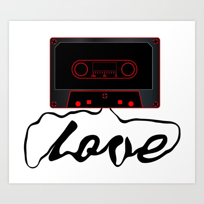 Unwound Love Audio Cassette Art Print