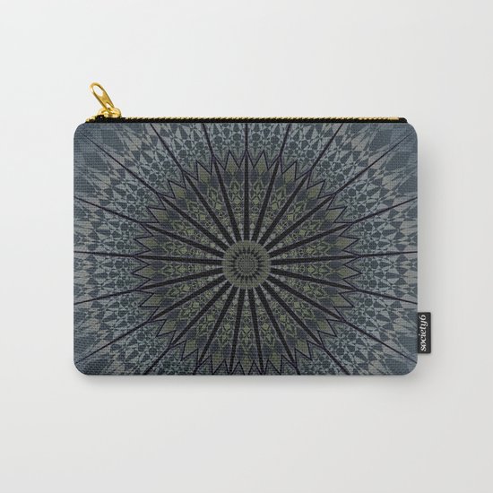 Dark Blue Mandala Carry-All Pouch