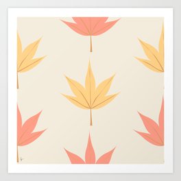 Japanese Maple Leaf Pattern Art Print