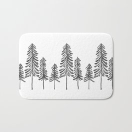 Pine Trees – Black Ink Badematte | Catcoq, Tree, Forest, Ski, Evergreen, Evergreentree, Pinetree, Skiing, Pinetrees, Aspen 
