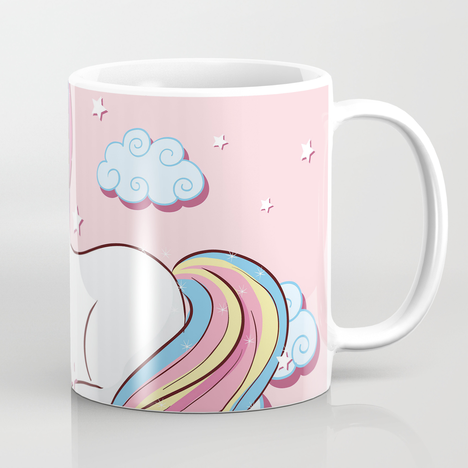 Cute Unicorn Illustration Coffee Mug By Senaykurtulus Society6