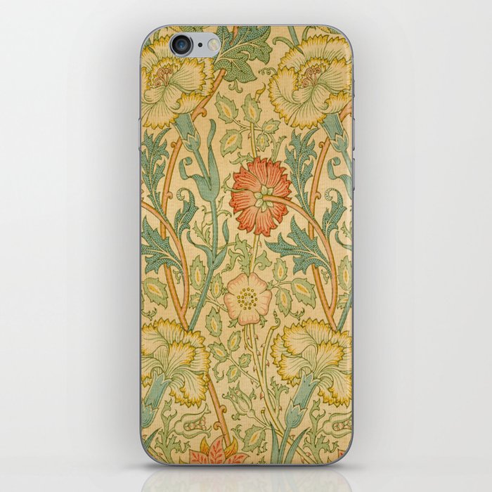 William Morris Pink & Rose Floral Print by Zouzounio Art iPhone Skin
