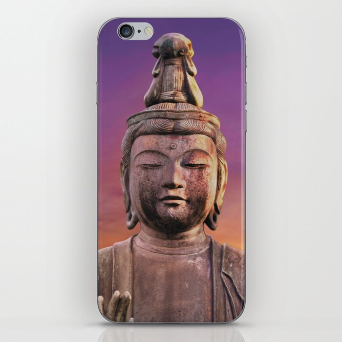 Boho Buddha Statue Image iPhone Skin