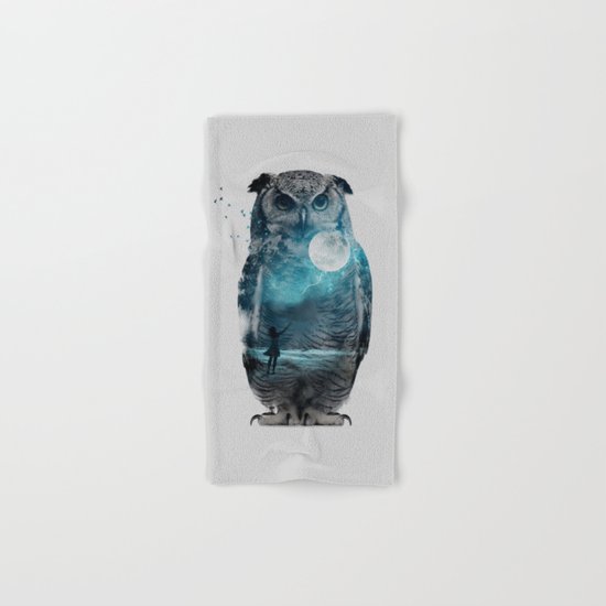 OWL / MOON BALLOON Hand & Bath Towel