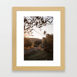 Travel photography print "Tuscan sun". Made in Tuscany, Italy. Art print, warm tones. Framed Art Print