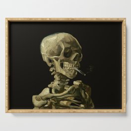 Vincent van Gogh - Skull of a Skeleton with Burning Cigarette Serving Tray