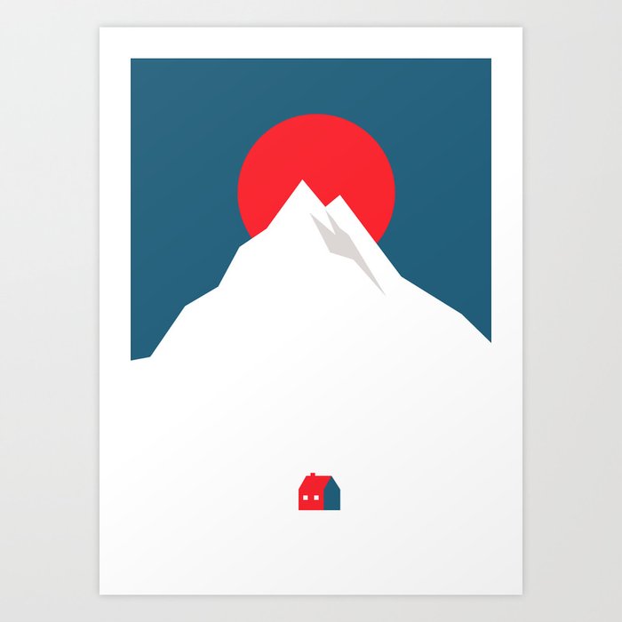 The foot of the mountain Art Print