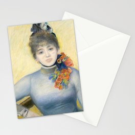 Caroline Remy, Severine, 1885 by Pierre-Auguste Renoir Stationery Card