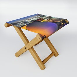 Mexico Photography - Night Life In The City Folding Stool
