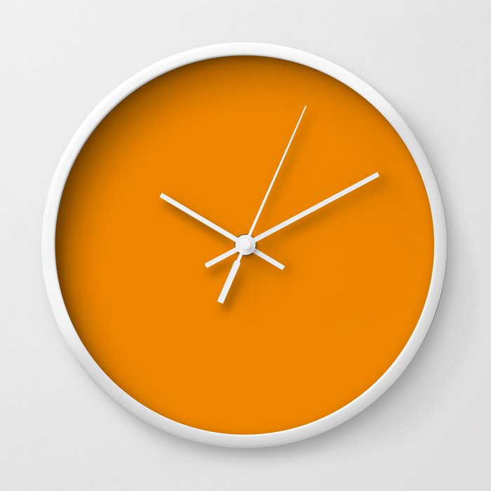 Simply Tangerine Orange Wall Clock