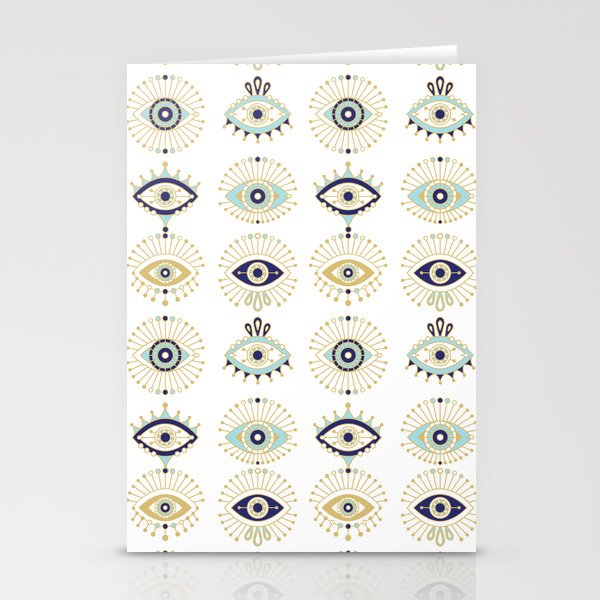 Evil Eye Collection on White Stationery Cards