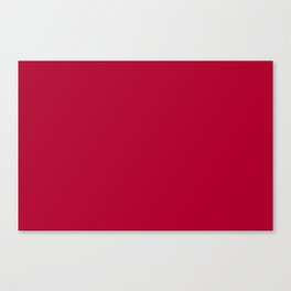 Mid-tone Red Solid Color Popular Hues Patternless Shades of Maroon Collection - Hex #af002a Canvas Print