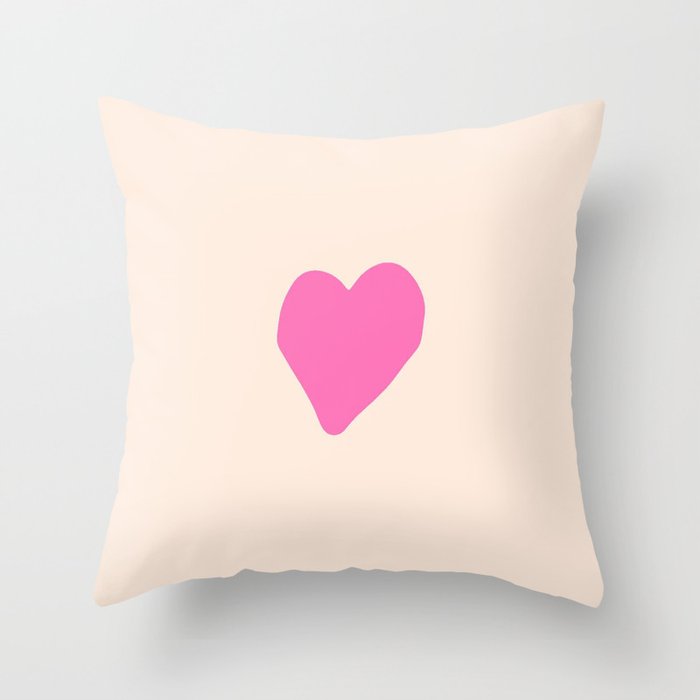 heart and love 27 -pink Throw Pillow