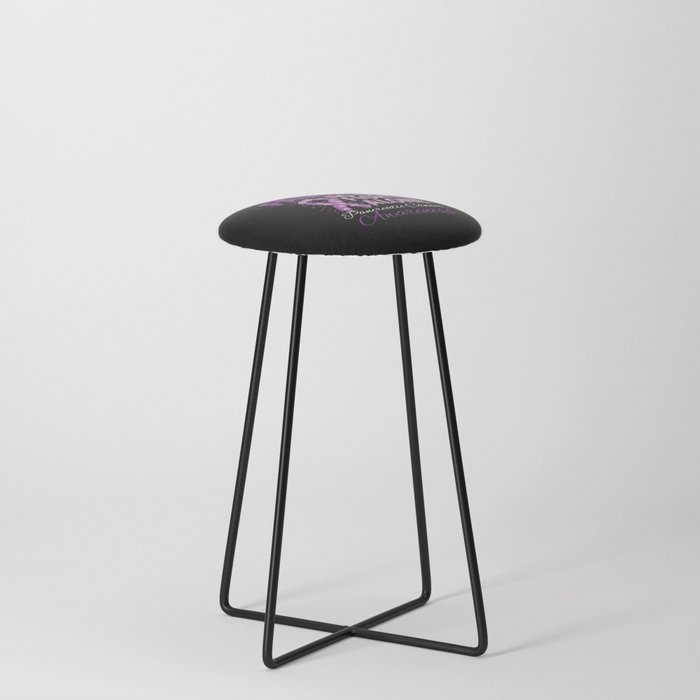 Family Fights Alone Pancreatic Cancer Awareness Counter Stool