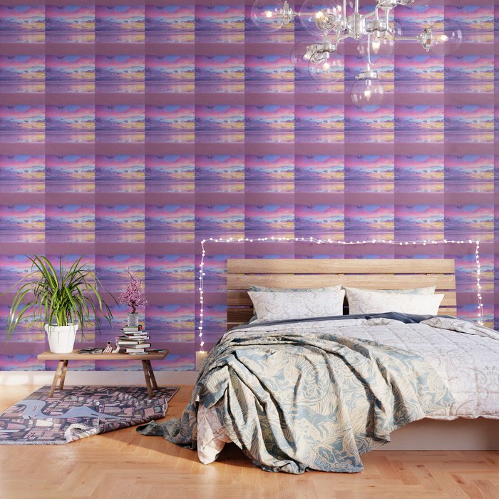 Purple Sky & Beach Wallpaper