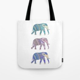 Three Elephants Tote Bag
