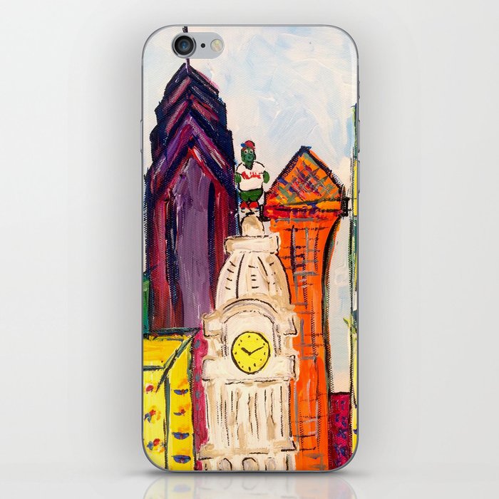 Philadelphia Skyline with Sports Teams: LOVE Statue, Phillie Phanatic, and Eagles iPhone Skin