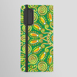 Twirly Green Mandala Android Wallet Case