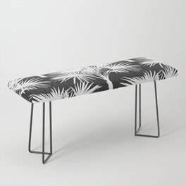 Retro 70’s Palm Trees White on Charcoal Bench