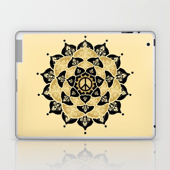Lotus Peace Print Gold Edition Laptop & iPad Skin