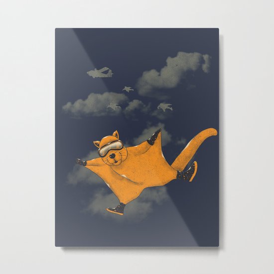Wingsuit Flyer Metal Print