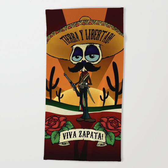 Viva Zapata! Beach Towel