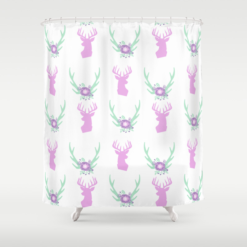 Deer Silhouette Florals Cute Nursery Baby Home Decor Girls Gifts