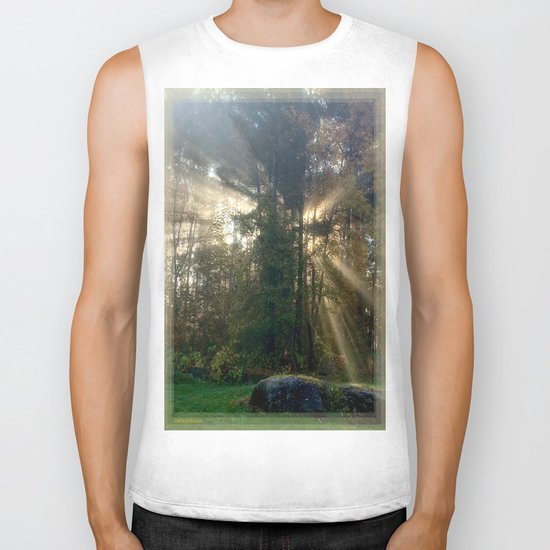 Sunlight Streams - Vermont Morning Glory Biker Tank