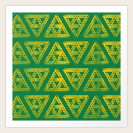 Penrose Triforce Pattern Art Print