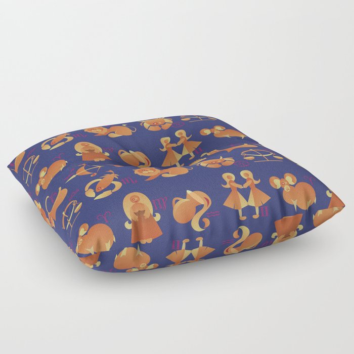 Zodiac signs set Floor Pillow