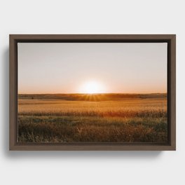 Iowa Sunset Framed Canvas