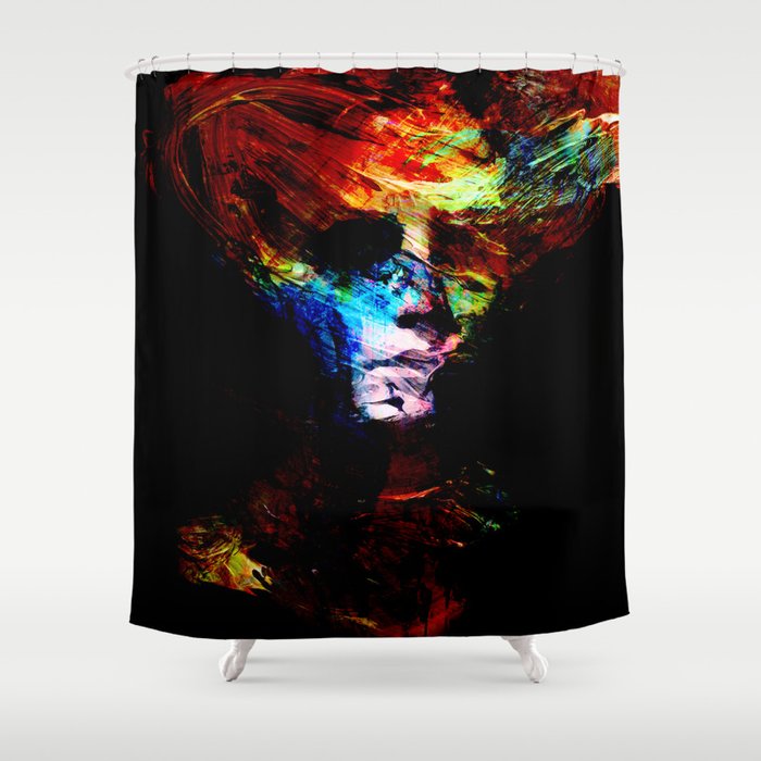 Abstract Ghost Shower Curtain