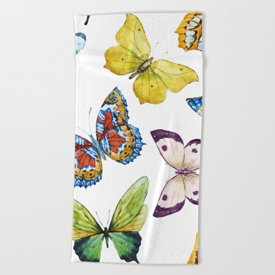 Butterfly Pattern 01 Beach Towel