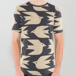 Doves In Flight All Over Graphic Tee