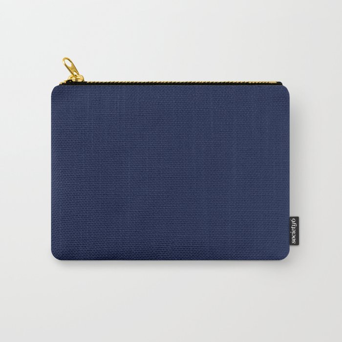 Navy Blue Minimalist Solid Color Block Spring Summer Carry-All Pouch