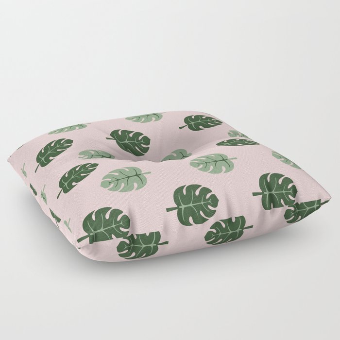 Tropical Leaves Monstera Deliciosa Green And Pink Monstera
