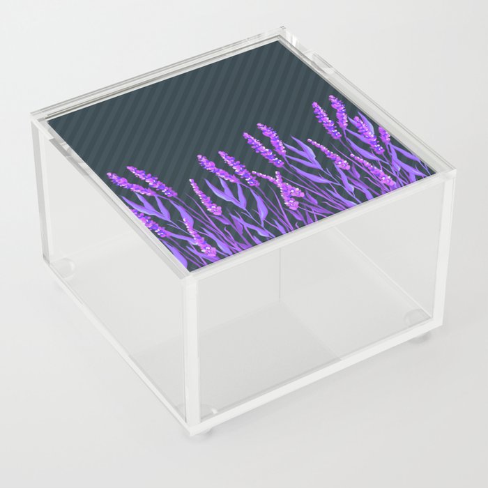Lavender Stripes Acrylic Box