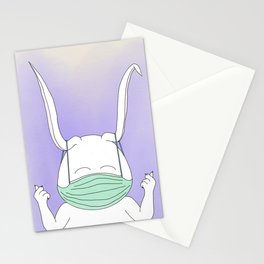 Masked Bunny - Center Stationery Cards