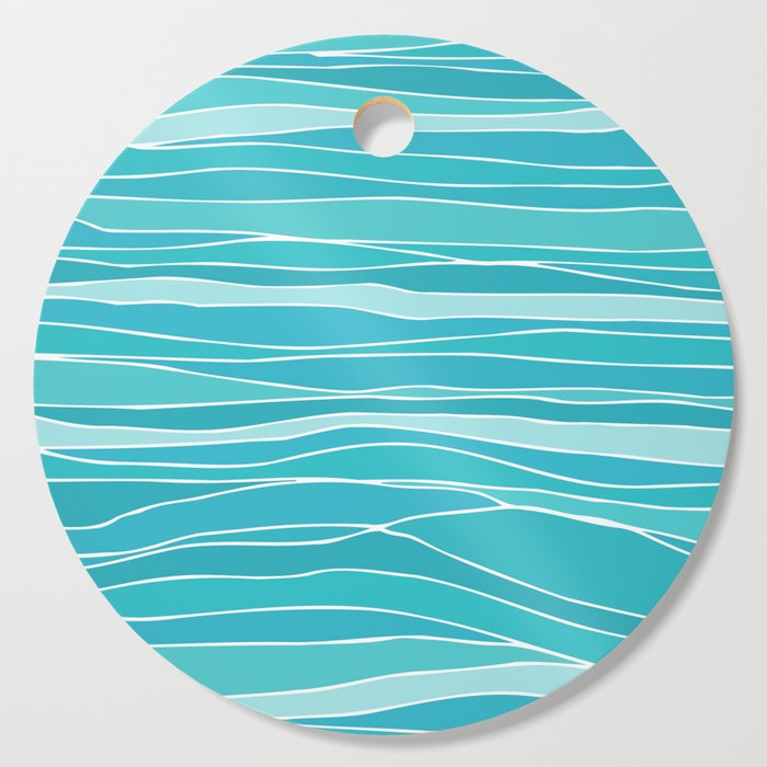 Caribbean Blue Ocean Waves Cutting Board