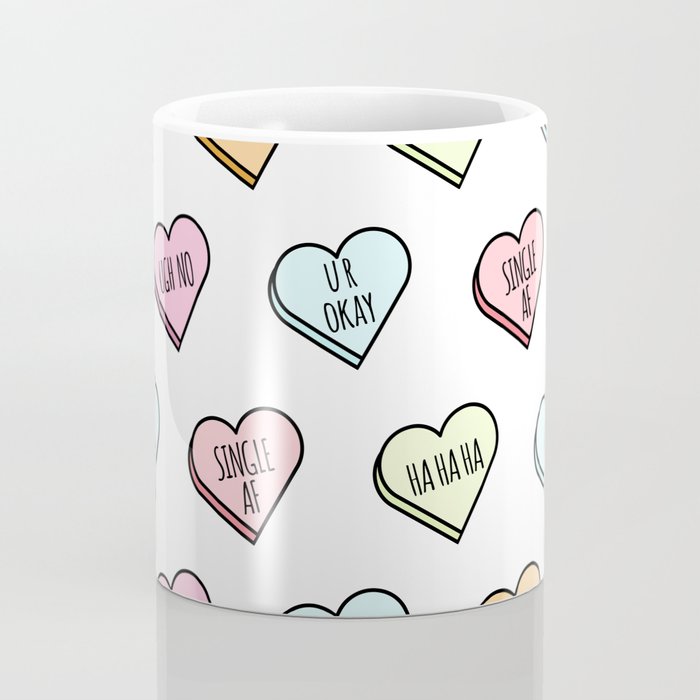 Sassy Valentines Candy Heart Pattern Coffee Mug by ...