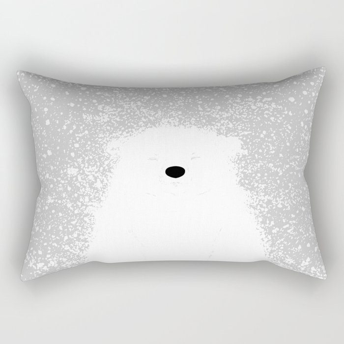 Its A Polar Bear Blinking In A Blizzard Rectangular Pillow
