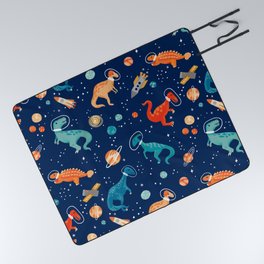 Painted Space Dinosaurs Picnic Blanket